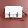 Knead Texture Kraft White Travel Big Crossbody Messenger Bag